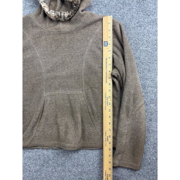 Wooly Bully Pullover Sweatshirt Women's Small Brown Fleece Hooded Pockets Hoodie - Picture 5 of 6